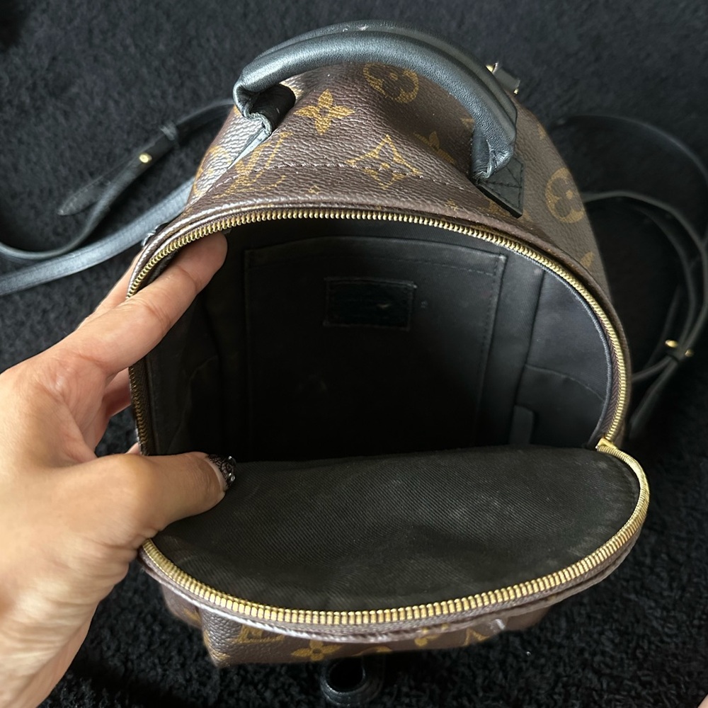 Louis Vuitton Palm Springs Mini Backpack Monogram Brown Leather Crossbody Bag - Picture 10 of 11